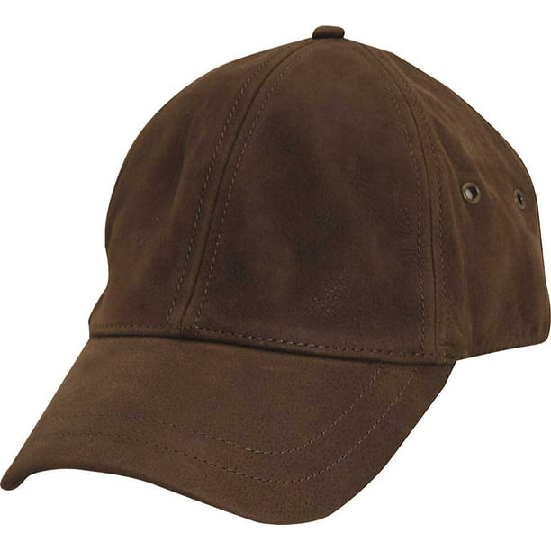 BASEBALL Chestnut Men's Ladies Real Soft Nappa Leather Hip-Hop Cap Hat 